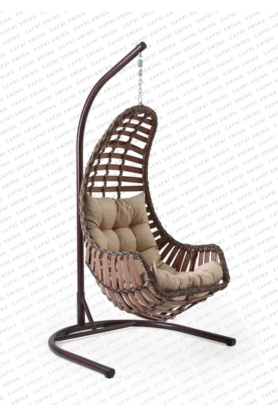 Çavdar Group Didim Rattan Tek Kişilik Salıncak Bahçe Balkon Teras Salıncağı ürün görseli