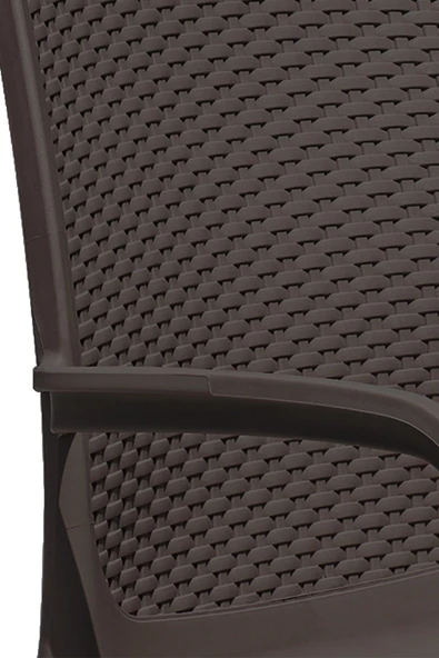 Çavdar Group Rattan 70x120 Cm Camsız Bahçe Balkon Teras Masa Takımı 4 Adet Sandalye - 7