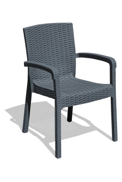 Çavdar Group 80x140 cm Rattan 6 Kişilik Masa Takımı Camlı Trend Sandalye Bahçe Teras Takımı Oturma Grubu - 3