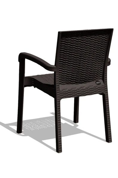 Çavdar Group Trend Lüx Rattan Desen Bahçe Koltuğu Balkon Bahçe Teras Sandalye Kahverengi 4 Adet - 4