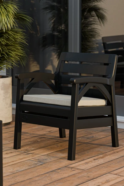 Çavdar Group Santana 5 Kişilik Minderli Ergonomik Bahçe Balkon Teras 3+1+1 Sehpalı Oturma Grubu - 3