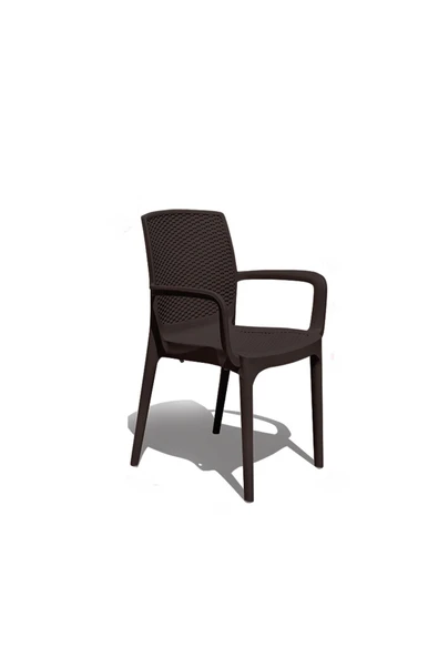 Çavdar Group Rattan 70x120 Cm Camsız Bahçe Balkon Teras Masa Takımı 4 Adet Sandalye - 5