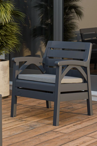 Çavdar Group Santana 5 Kişilik Minderli Ergonomik Bahçe Balkon Teras 3+1+1 Sehpalı Oturma Grubu - 3