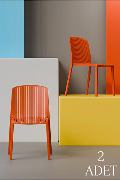 Çavdar Group 2'li Still Cafe Kolsuz Sandalye Bahçe Balkon Teras Kafe Sandalyesi 2 Adet Kolsuz Kafe Koltuk ürün görseli