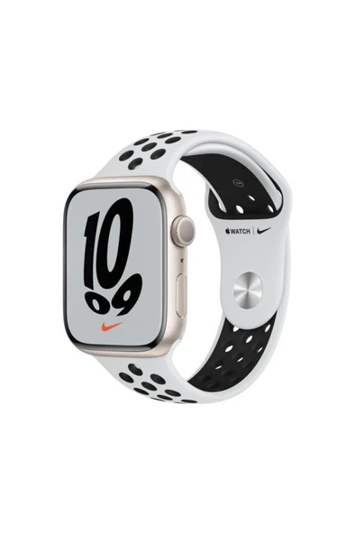 Apple Watch Nike Series 7 45mm Gps Yıldız Işığı Alüminyum Kasa Nike Spor Kordon (Apple Türkiye Garantili)