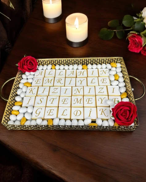 Iris Gold Söz Nişan Kız İsteme Çikolatası - 3