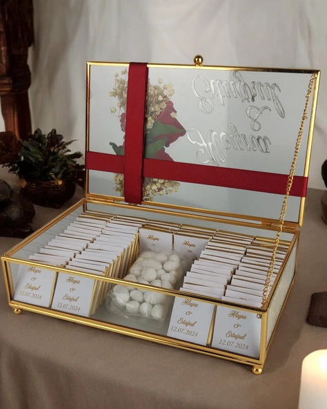 Tristan Gold Kız İsteme Söz Nişan Çikolatası - 3