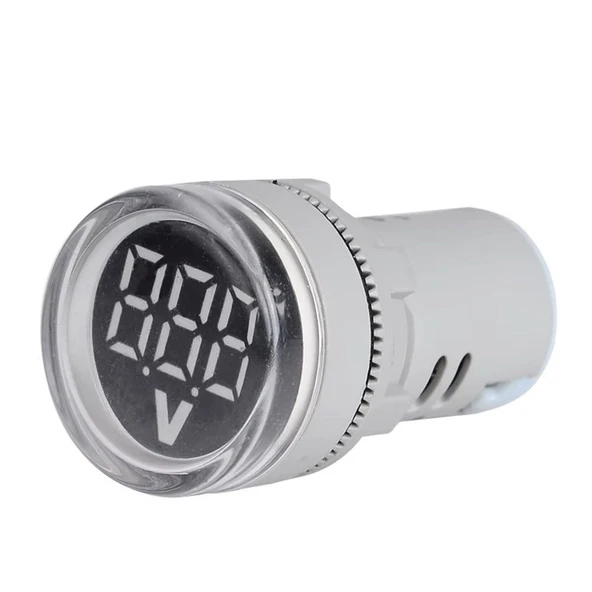 Mini Dijital Voltmetre 22MM AC 60-500V LED Yeşil Işık - 2