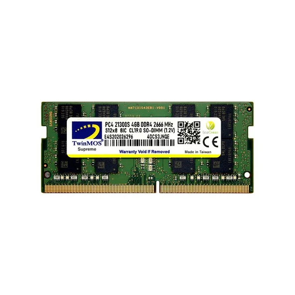 TwinMOS MDD44GB2666N 4GB 2666MHz DDR4 CL19 Notebook Ram