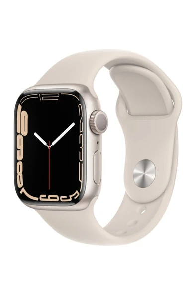 Apple Watch Series 7 41mm GPS Yıldız Işığı Alüminyum Kasa ve Spor Kordon-Regular (Apple Türkiye Garantili)