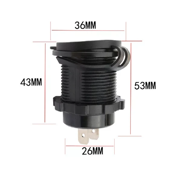 Voltmetreli USB Portu 4.2A 12V 24V Mavi Led Işıklı - Resim 4