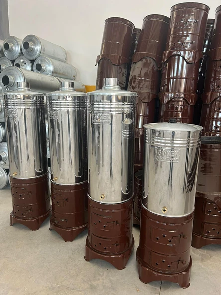 GÖNEN Banyo Kazanı 80lt- Elle Dolum-odunlu- Kömürlü Kullanım -paslanmaz Krom Çelik Gövdeli - 4