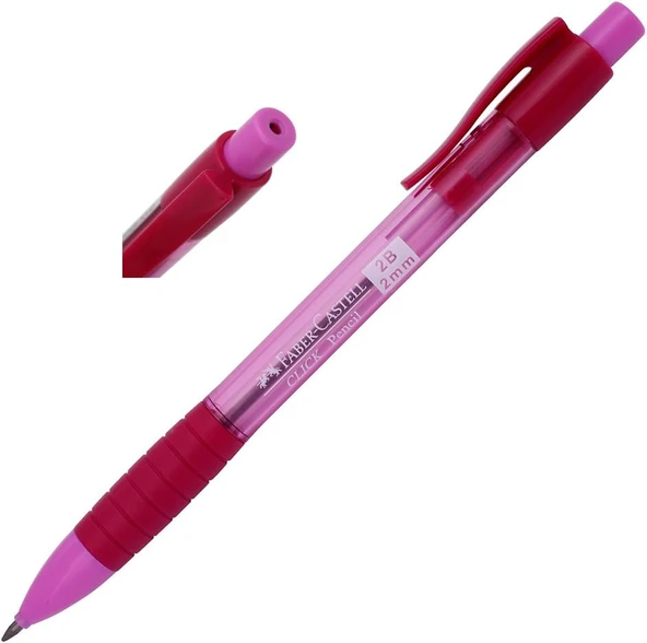 Faber-Castell Versatil Kalem Click 2 MM Pembe 2B | 1328