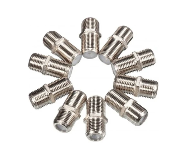 WellHise F Dişi Dişi Ara Konnektör 10'lu Paket Anten Kablosu Uzatma Aparatı - 8