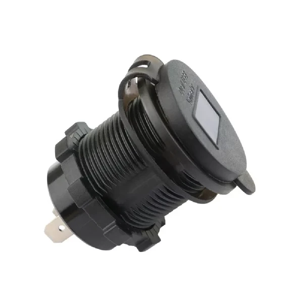 Voltmetreli USB Portu 4.2A 12V 24V Mavi Led Işıklı - Resim 3