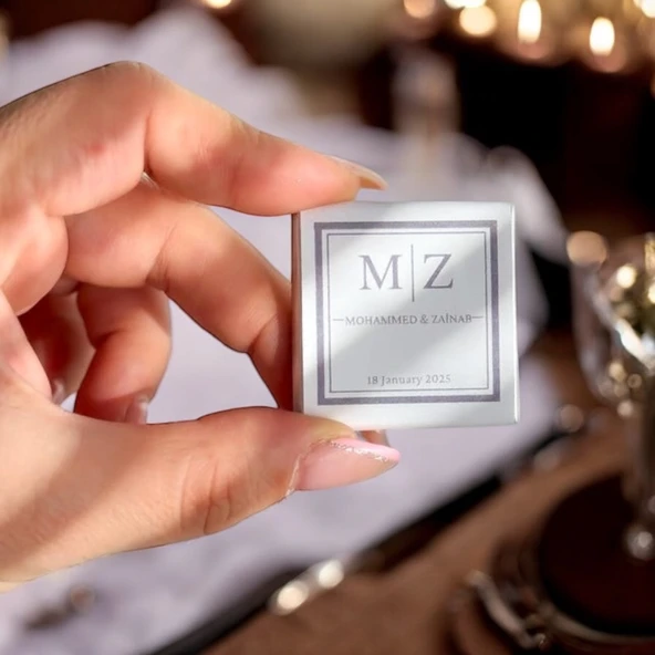 Gideon Gümüş Söz Nişan Kız İsteme Çikolatası - 3