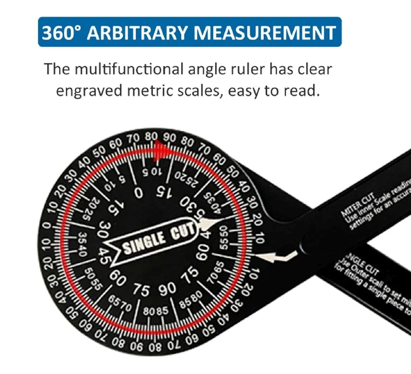 AEK-Tech Mekanik Hassas Açı Ölçer İletki - Resim 5