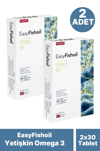 EasyFishoil Yetişkin 30 Çiğnenebilir Jel Form 2 Adet ürün görseli 1