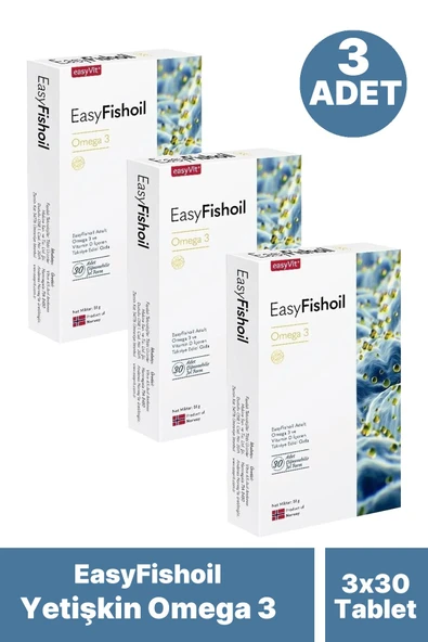 EasyFishoil Yetişkin 30 Çiğnenebilir Jel Form 3 Adet - 1