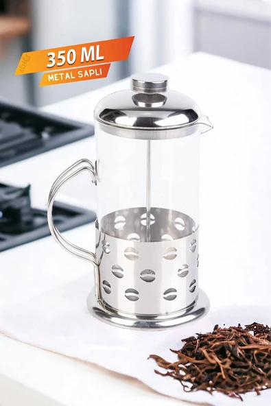 Nishev.com Evini Sev French Press – Filtre Kahve Ve Bitki Çayı Demliği 350 ml