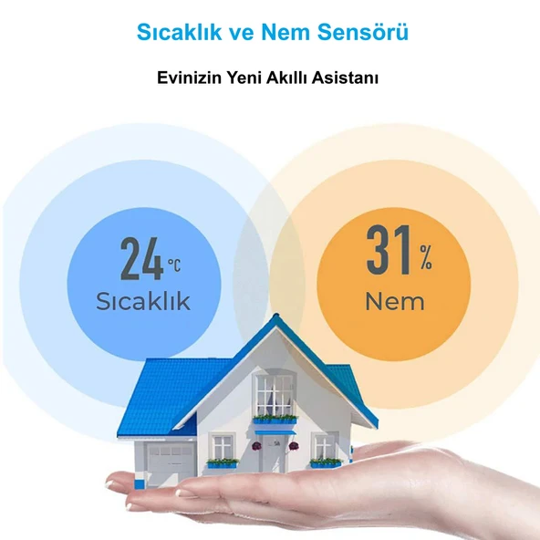 HyMark ZigBee Tuya Akıllı Yaşam Uygulaması Sıcaklık Nem Sensörü LCD Ekran APP Kontrol Alexa Google Home - 3