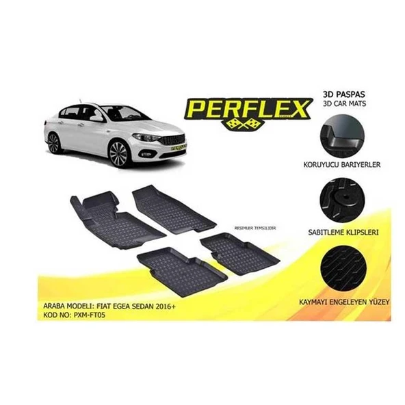 Perflex Paspas 3D Havuzlu Egea Sedan 2016+ ürün görseli 1