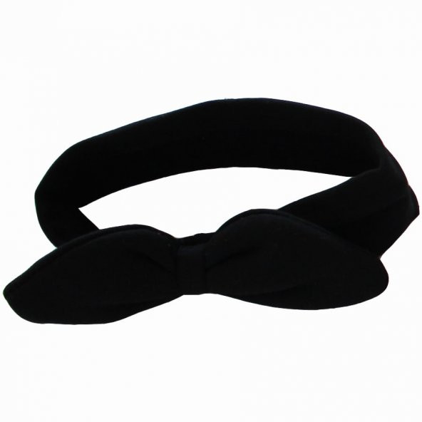 Siyah Tavşan Kulak Kız Bebek Bandana