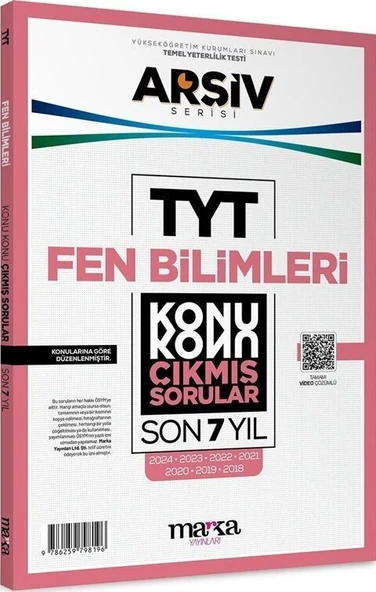 TYT Fen Bilimleri ARŞİV Serisi Konu Konu Son 7 Yıl Çıkmış Sorular Marka Yayınları