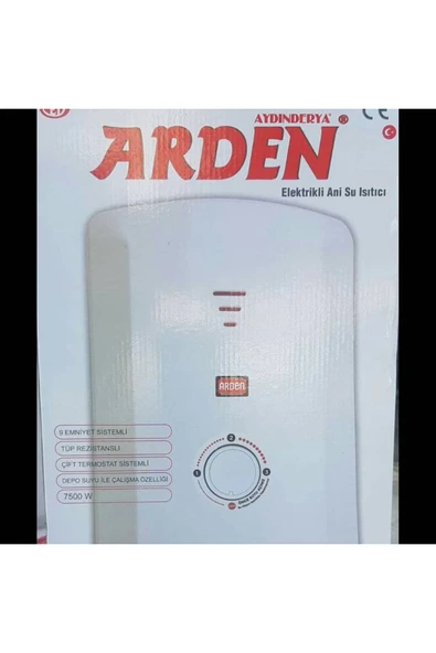 ARDEN Yüksek Verimli Elektrikli Şofben Ani Su Isıtıcısı 7500W - 2