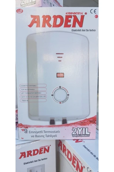 ARDEN Yüksek Verimli Elektrikli Şofben Ani Su Isıtıcısı 7500W - 2