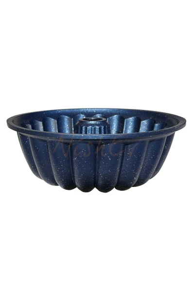 Nishev.com Evini Sev Hanımeli Mavi Döküm Dilim Dilim Kek Turta Kalıbı 26 cm - 3
