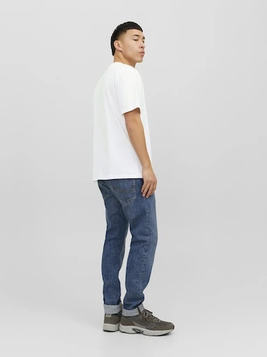 Jack Jones Erkek Jjecorp Bisiklet Yaka Beyaz Tişört 12233999 - 3