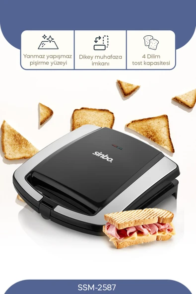 Sinbo SSM-2587 750 W Tost Makinesi