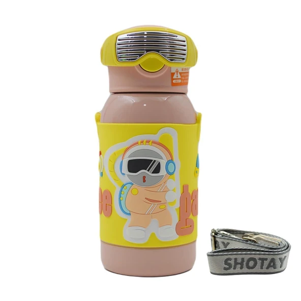 Shotay  Space Termos Kız Çocuk Matara 600 Ml.  SHT-ST-8812-2