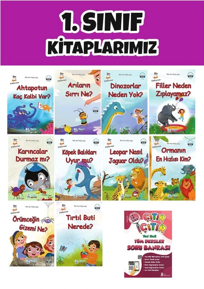 1.Sınıf 2.Dönem Yeni Nesil Sorularla Çıtır Çıtır Soru Bankası + 10 lu Okuma Hikaye Seti 2