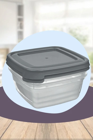 2'li Set Kare Saklama Kabı 2500ml Kapaklı Cook&Keep - 4