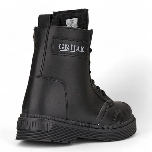 GRİJAK KIŞLIK CİLT SU GEÇİRMEZ KAYMAZ TABAN BAYAN BOT - 3