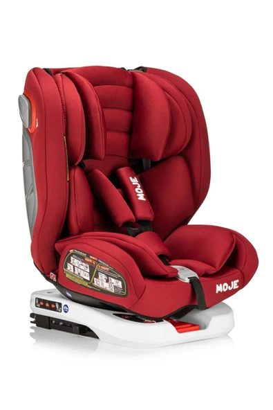 MOJE Safe Up 0-36 Kg 360° Dönebilen Isofix'li Oto Koltuğu - Bordo