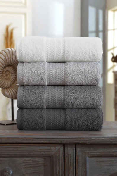 4 Lü El Yüz Havlu Seti %100 Pamuklu 50x85 Cm Rainbow - 6