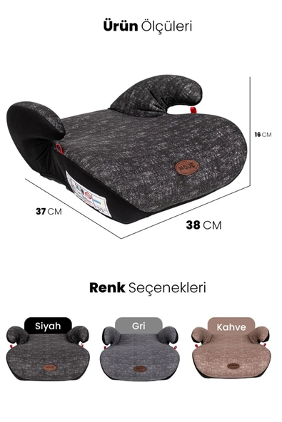 MOJE Yükseltici Koltuk Booster 15-36 Kg -gri - 4