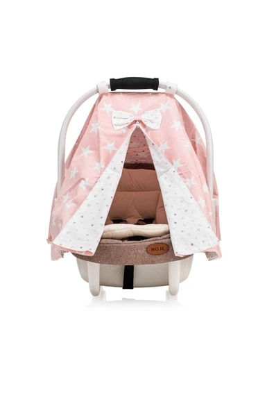 MOJE Puset Örtüsü - Mega Yıldızlı Pembe - 2