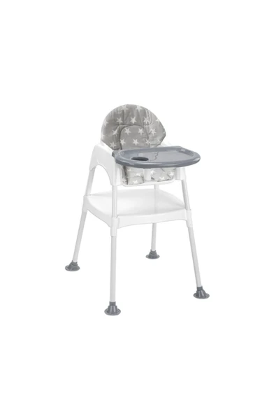 MOJE Gri Yıldız Çalışma Masalı Portatif Mama Sandalyesi - 3