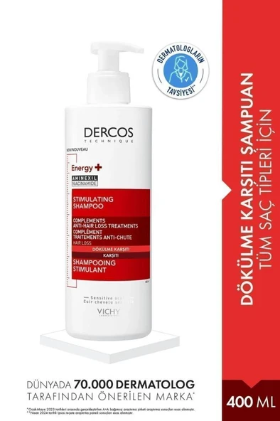 Vichy Dercos Energy+ Şampuan 400 Ml - SKT:12M