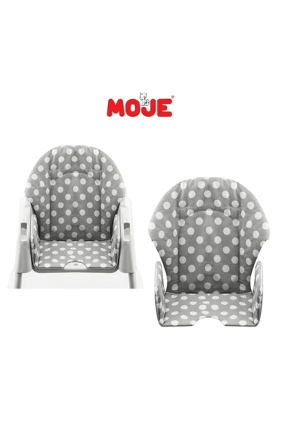 MOJE Mama Sandalyesi Kılıfı - Gri-yıldızlı Desen - 3