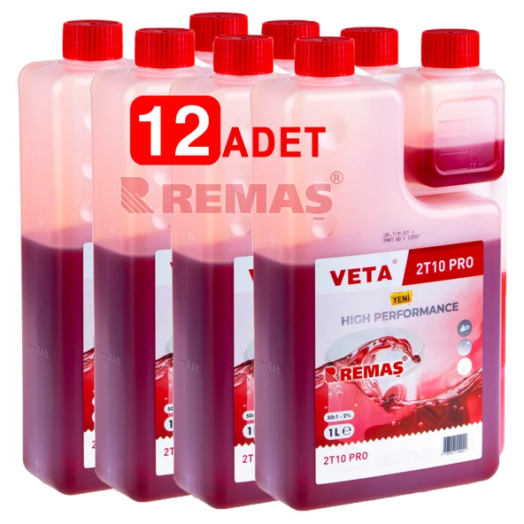 Veta 2T Yağ İki Zamanlı Motor Yağı Ölçekli 1Lt Pro x 12 Adet