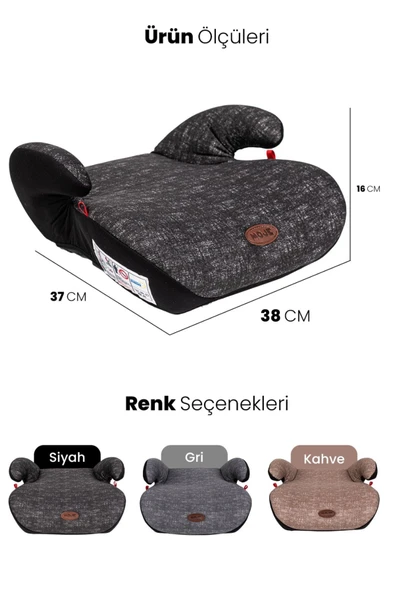 MOJE Bebek Koltuk Yükseltici Booster 15-36 Kg Antrasit - 2