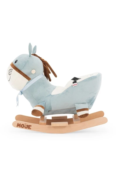 MOJE Enjoy Ahşap Ayaklı Peluş Sallanan Eşek Oyuncak - 2