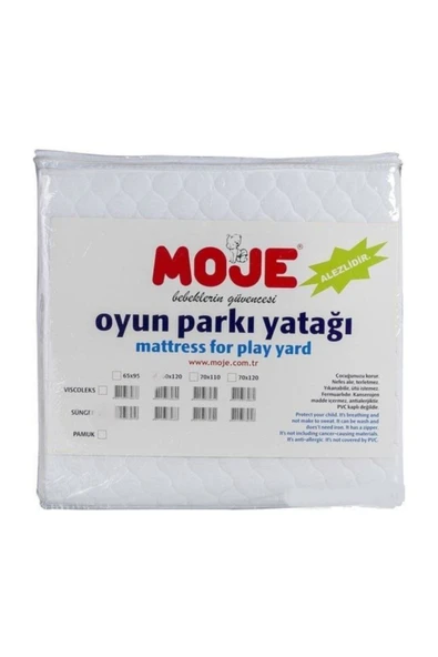 MOJE Oyun Parkı Yatağı Micro Beyaz Sünger / 70*120*5