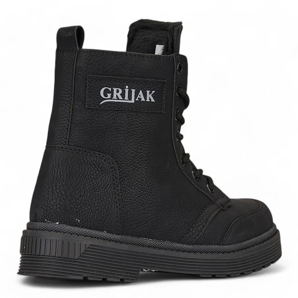 GRİJAK KIŞLIK CİLT SU GEÇİRMEZ KAYMAZ TABAN BAYAN BOT - 3