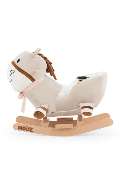 MOJE Enjoy Ahşap Ayaklı Peluş Sallanan Eşek Oyuncak - 2